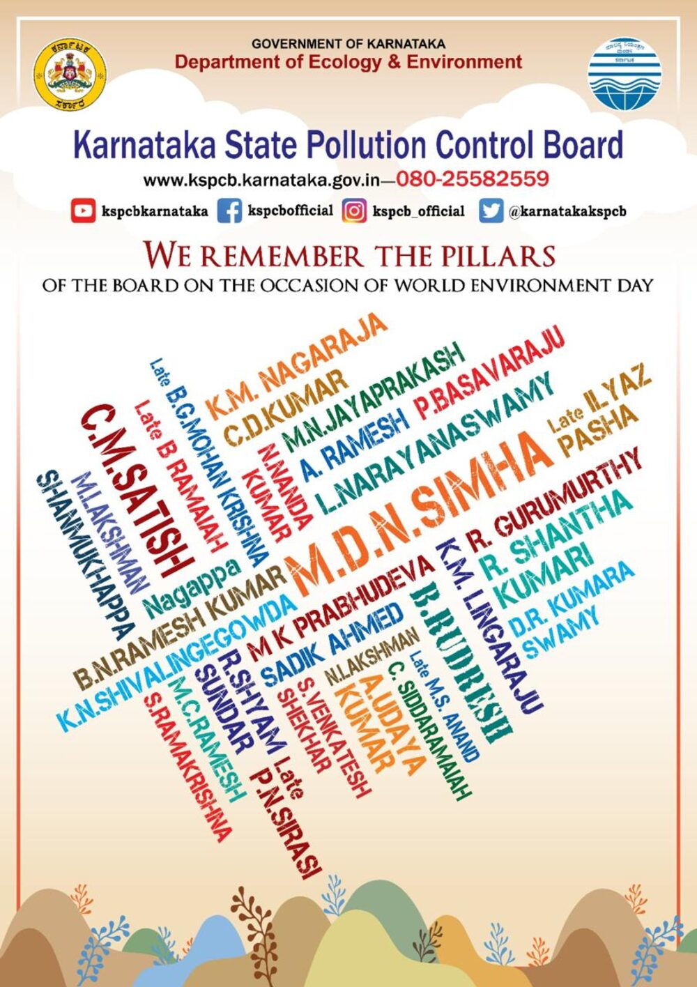 KSPCB We Remember the Pillars tribute poster